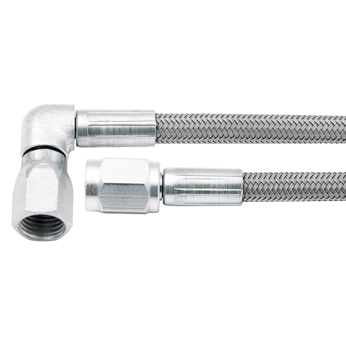 48 in. -3 AN No. 3 90 deg Straight Braided Brake Line