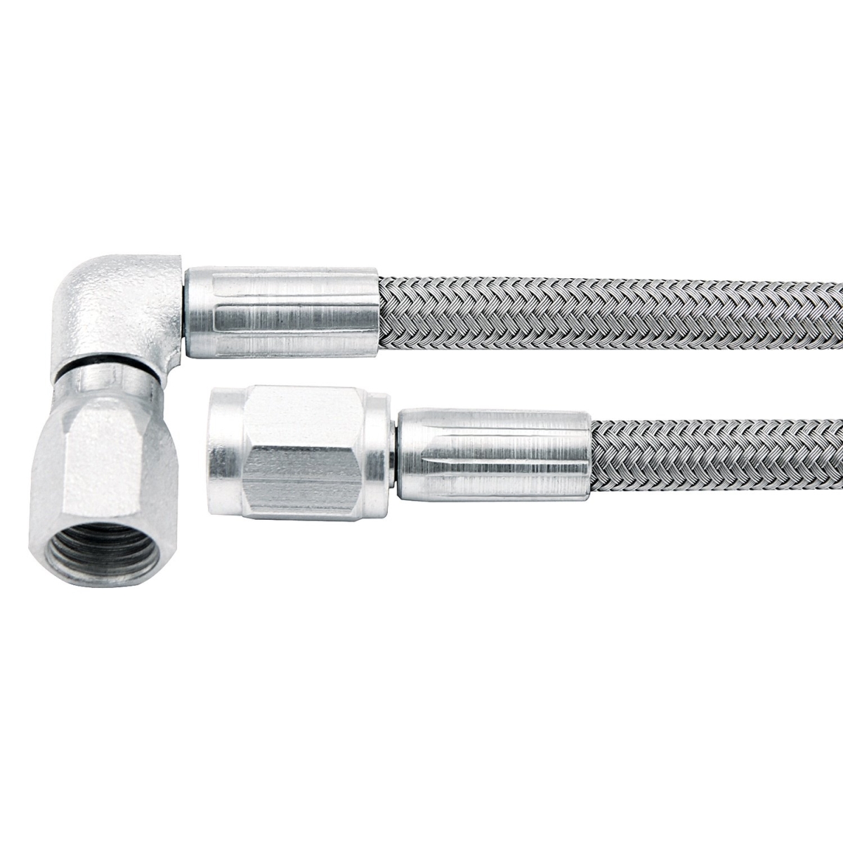 42 in. -3 AN No. 3 90 deg Straight Braided Brake Line