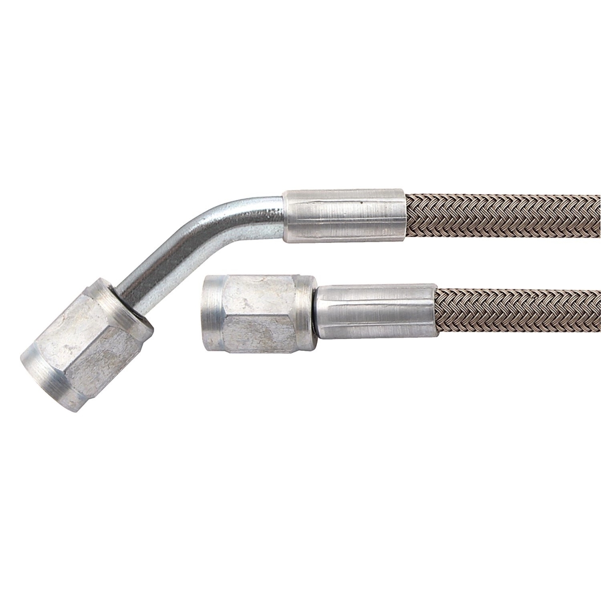18 in. -4 AN No. 4 45 deg Straight Braided Brake Line
