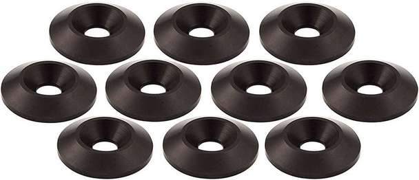 Countersunk Washer, Fits Bolt Size 1/4" ,Aluminum Black Anodize Finish