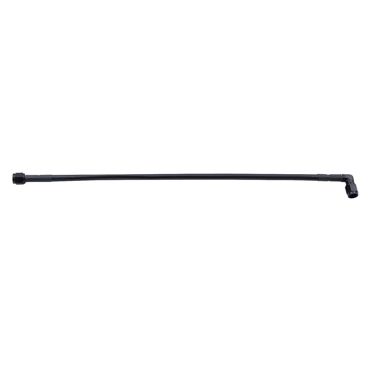 15 in. 90 deg -4 AN No. 4 Black Coated Braided Line