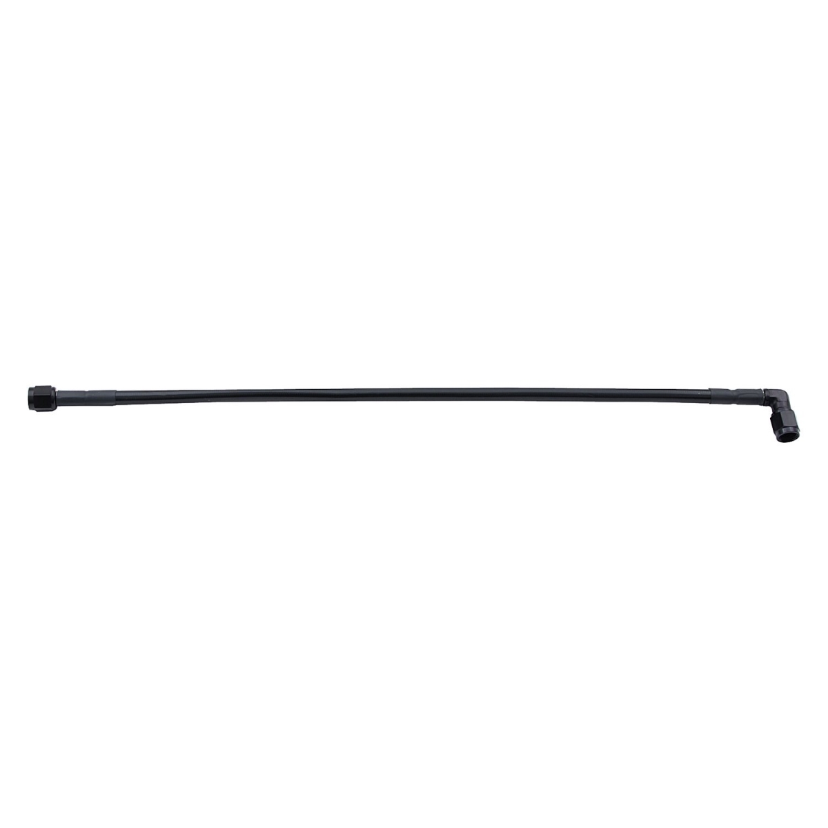 18 in. 90 deg -4 AN No. 4 Black Coated Braided Line