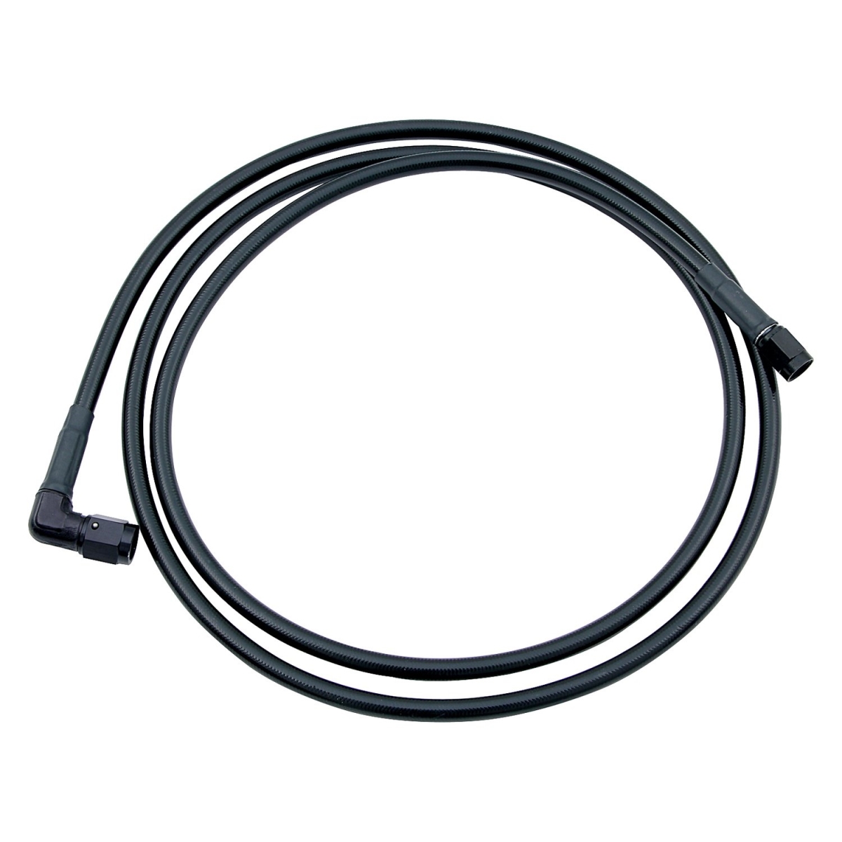60 in. 90 deg -4 AN No. 4 Black Coated Braided Line
