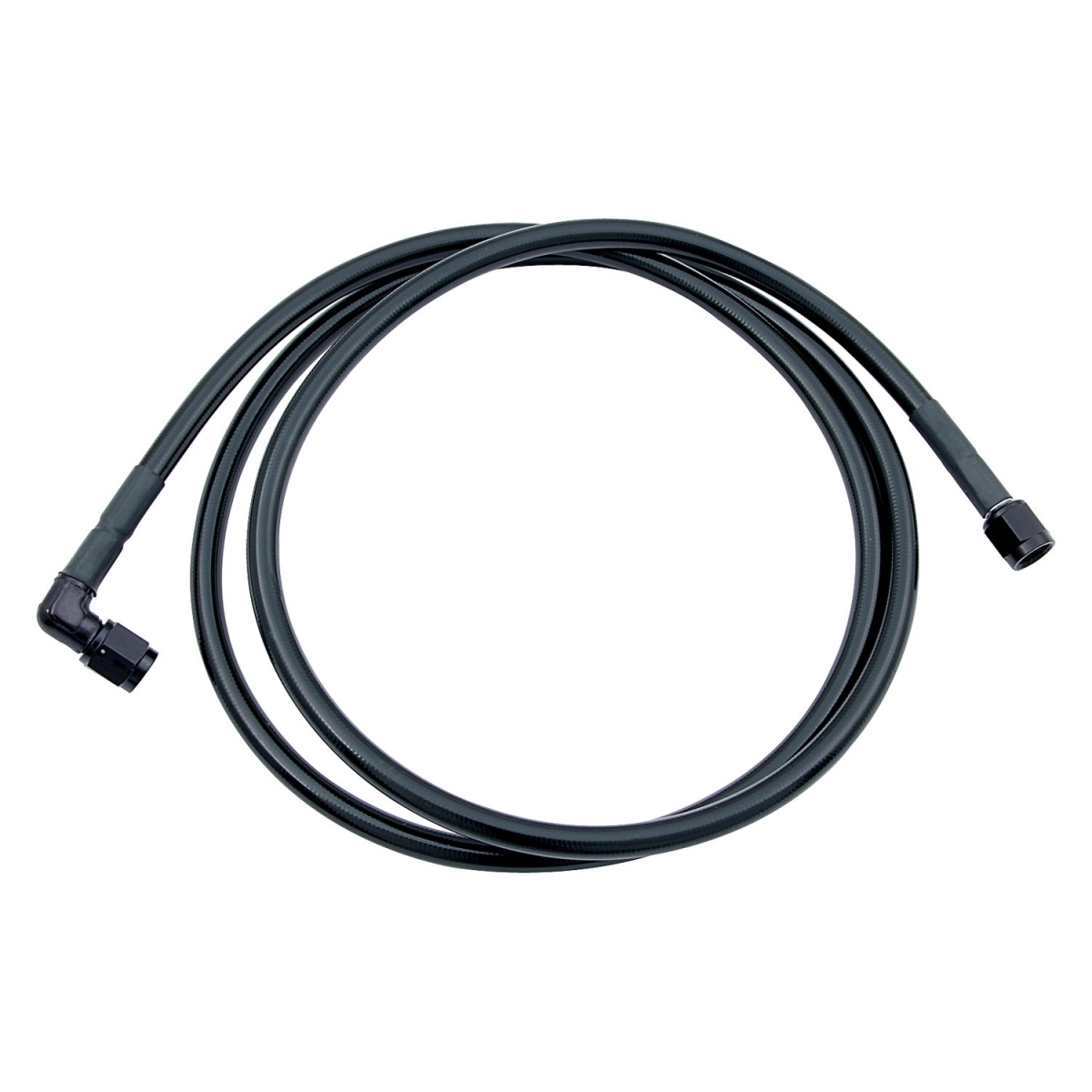 24 in. 90 deg -3 AN No. 3 Black Coated Braided Line