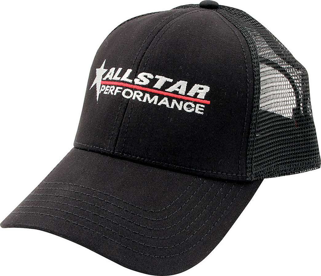 ALL99957 Mesh Back Cloth Hook & Eye Closure Hat - Black