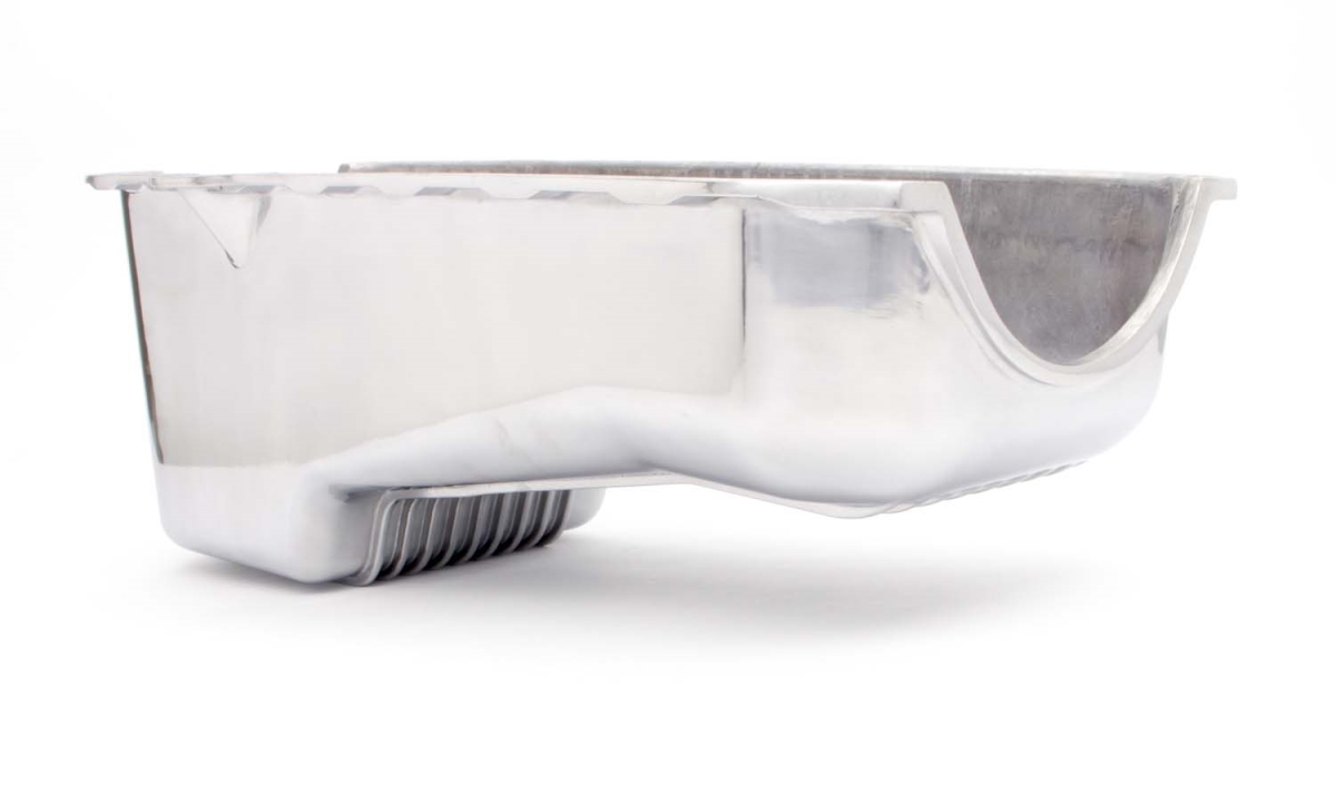 4 qt. Stock Depth Rear Sump Engine Oil Pan - Aluminum - Polished