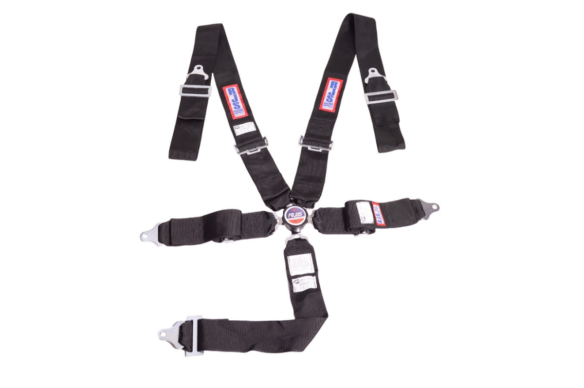 5-Point Quick Release Camlock Harness System - Black - Individual Shoulder Harness - Wrap Around - 3 in. Anti-Submarine Belt
