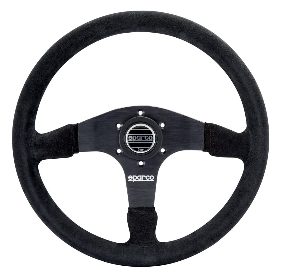 375 Black Suede Steering Wheel
