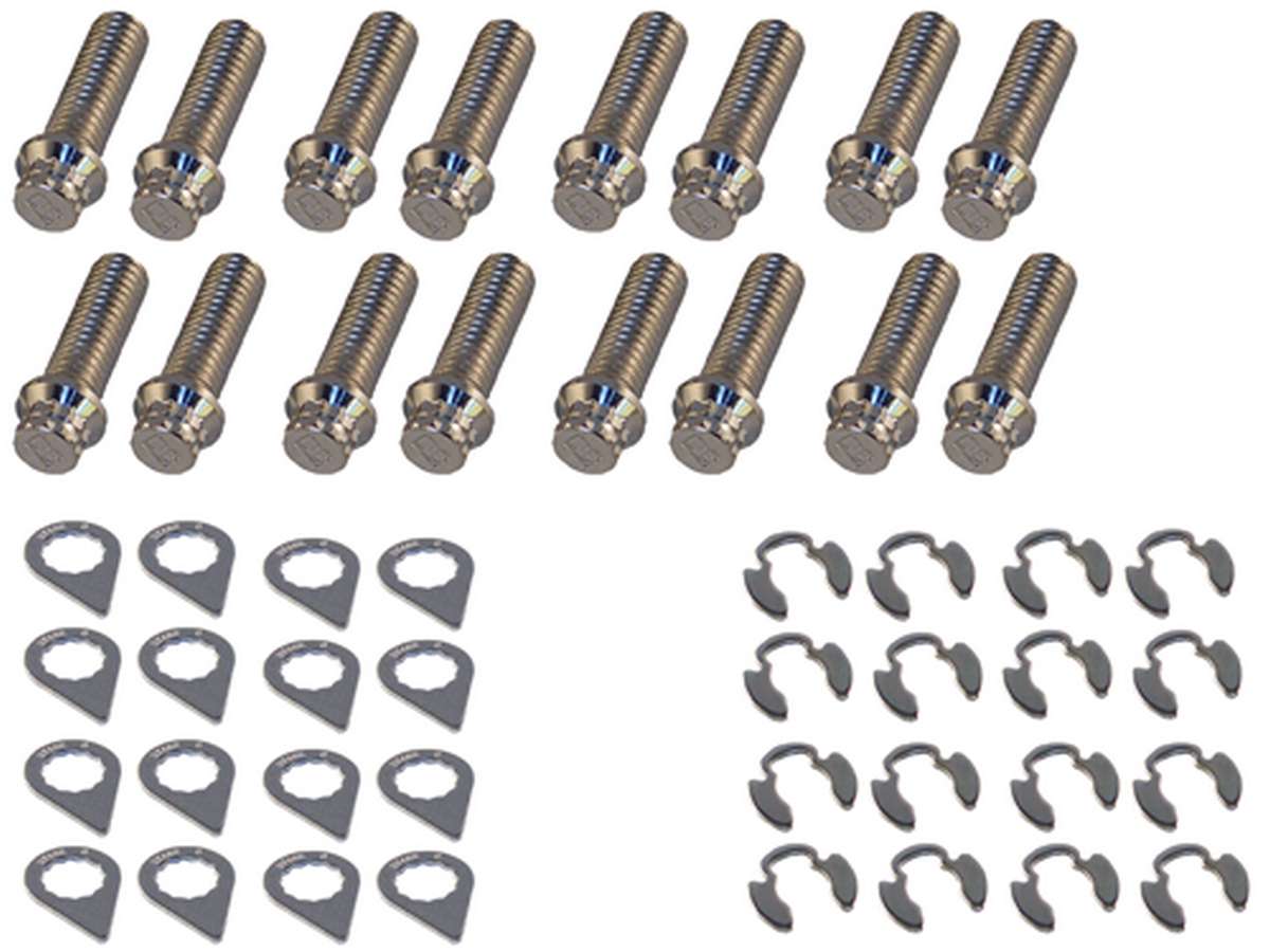 Header Bolt Kit - 12 Point - 0.37-16 x 1.25 in. - Set of 16