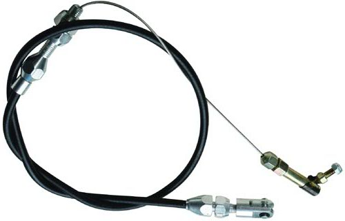24 in. Throttle Braided Stainless Cable, Black