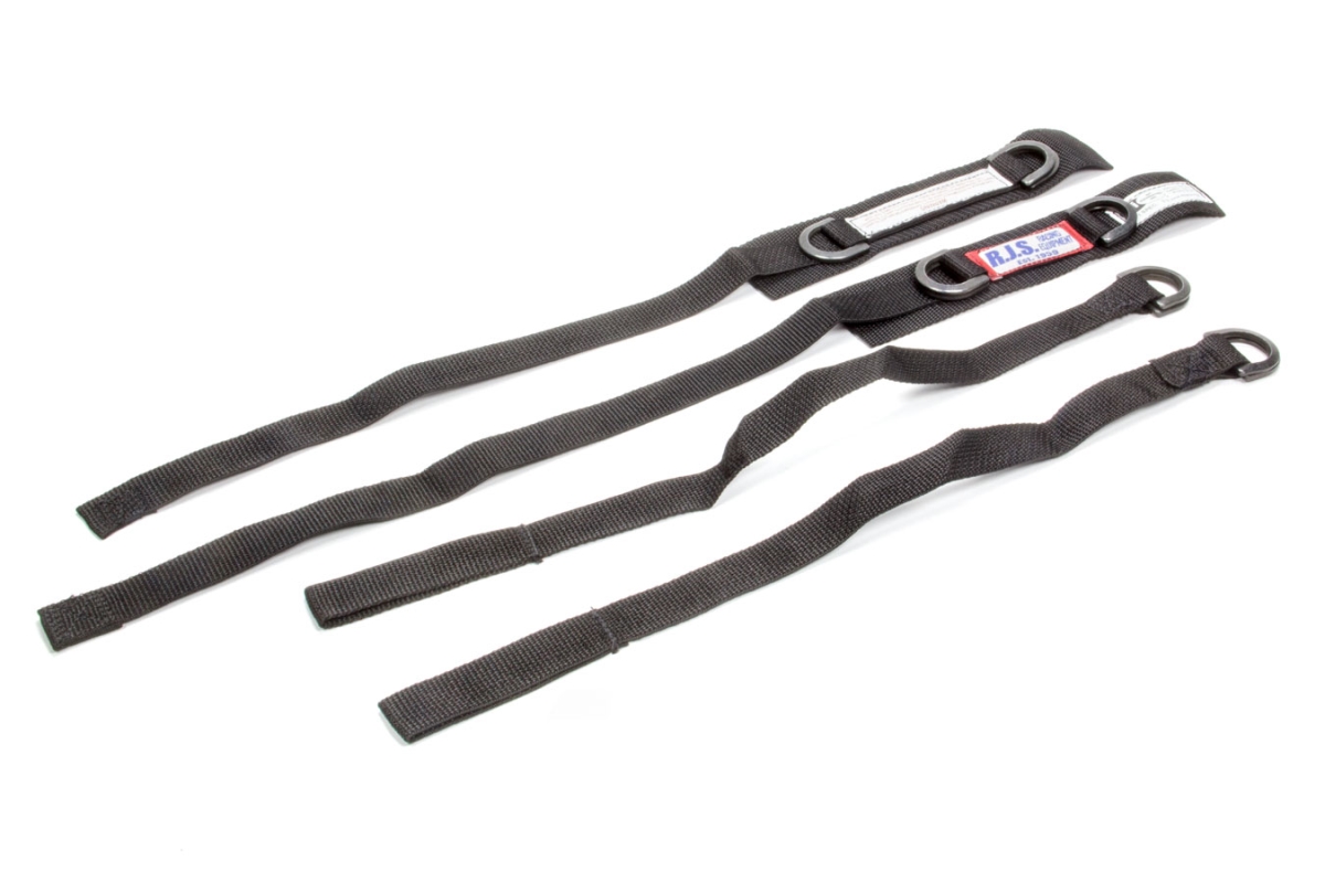 SFI 3.3 Arm Restraint Harness Individual Straps 1 in. D-Ring Black - Junior Dragster