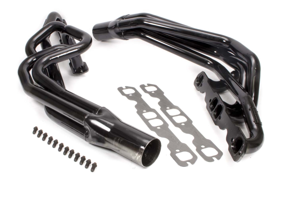 SCH135CM Asphalt Late Model Crate Motor Headers - Small Block Chevy Vortec, Fast Burn - 1.62 in. Tubes - 3 x 8 in. Collectors