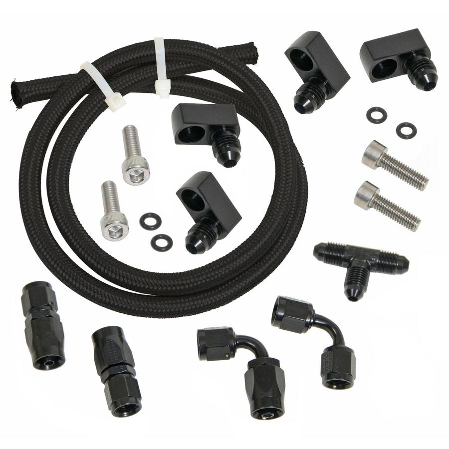 Fitting & Hardware & Hose Steam Vent Kit for 4 Corner Black GM LS-Series - Kit