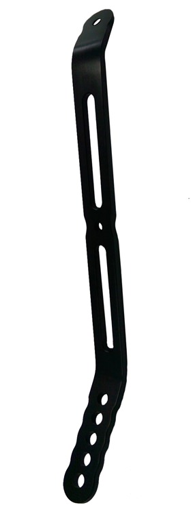 TXRSC-TW-0030BLK Nose Wing Strap Bent Adjustable 8.5 to 10.5 in. - Stainless - Triple X Sprint Car -  TRIPLE X RACE COMPONENTS