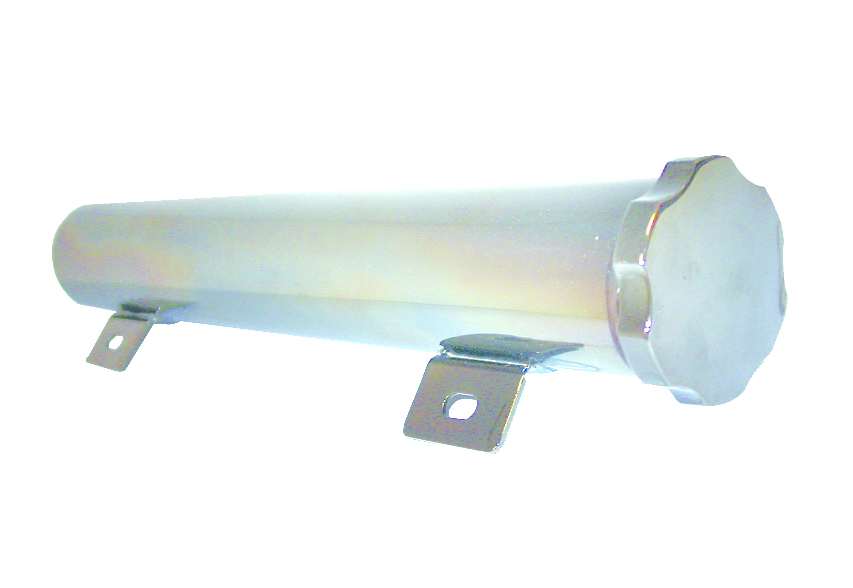 13 x 2 in. Polished Aluminum Overflow Tank