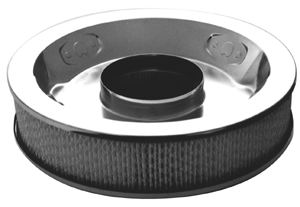 14 x 3 in. Air Cleaner with Paper Element, Chrome