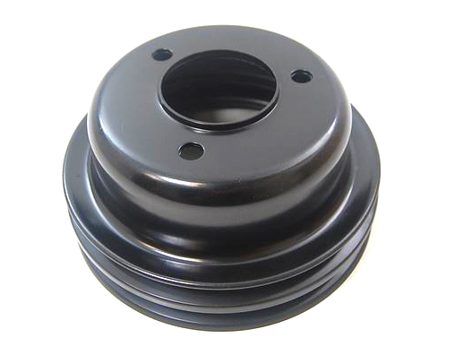 2-Groove Crank Shaft Pulley for Ford 289, Black