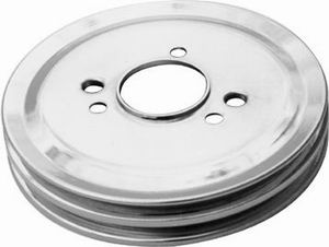 Short Water Pump Pulley - Silver - Compatible with Big Block Chevy