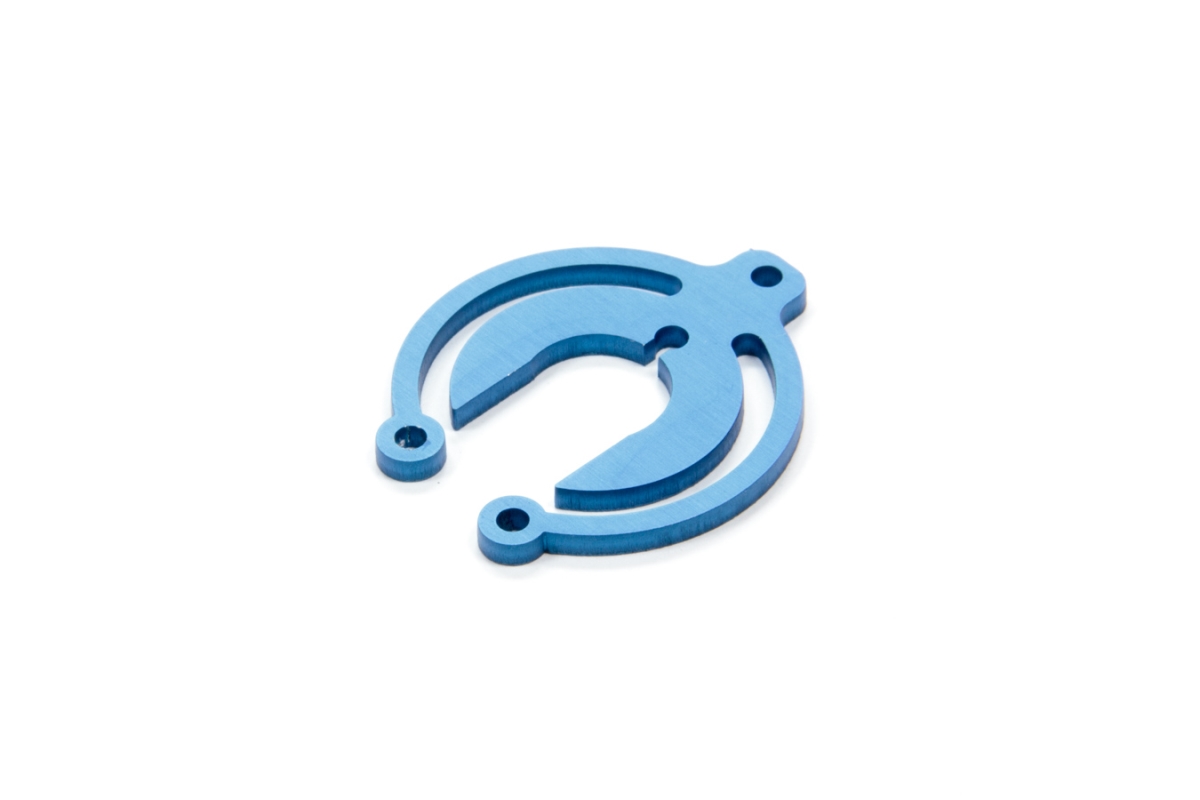 0.12 in. Thick Bump Stop Shim - 16 mm Shaft Aluminum - Blue