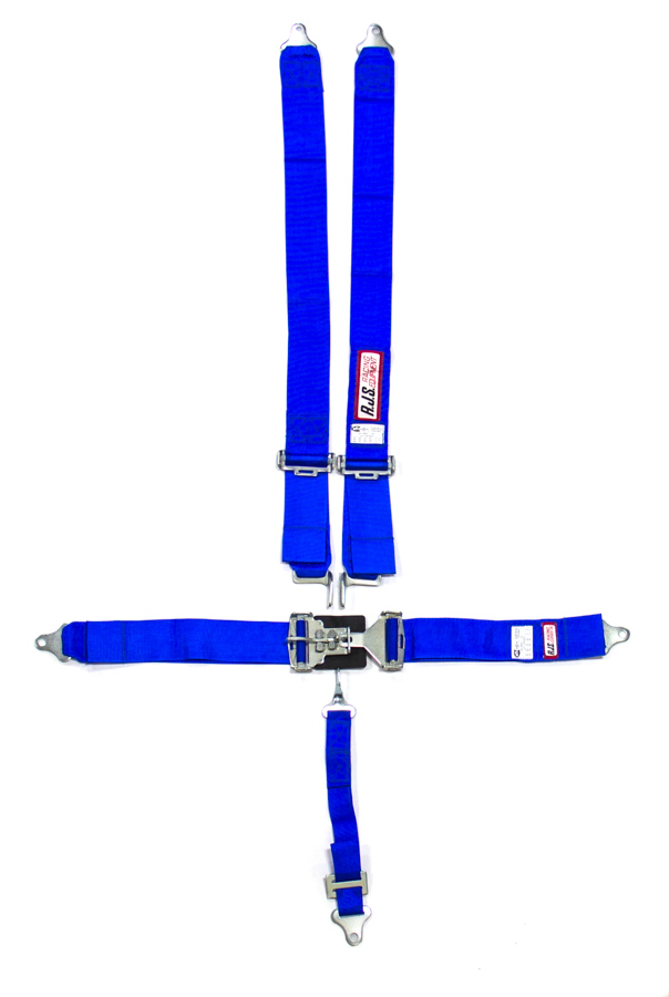 RJS1127803 5-Point Restraint System - Individual Shoulder Harness - Bolt-In Mount - 2 in. Anti-Sub - Blue