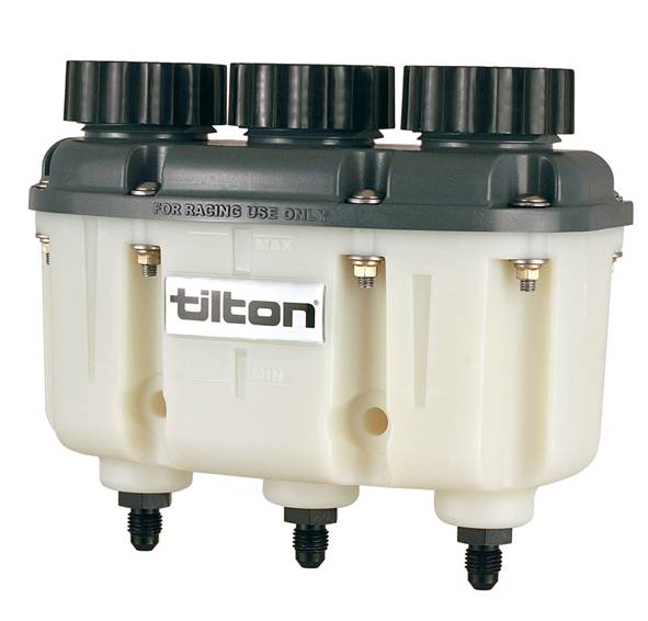 TIL72-577 3-Chamber Plastic Master Cylinder Reservoir with -04 AN Fittings