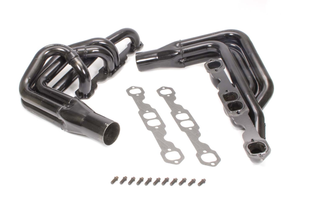 SCH196-3 Small Block Chevy Headers IMCA-UMP Stock Car Headers 1.75 in. Primary 3 in. Collector Steel - Black Paint