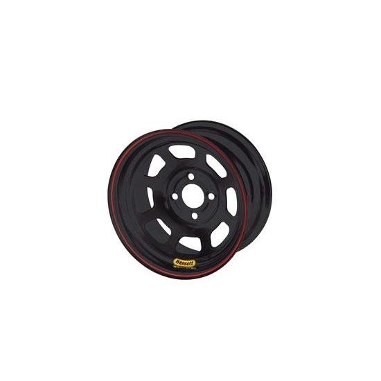 47SP2 Racing Wheels 8 Spoke D-Hole Lightweight Wheel 14 x 7 in. - 2.0 in. Backspace 4 x 4.25 in. Bolt Pattern, Black - Steel