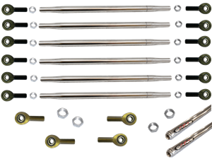 TXRSC-SU-K9000 Complete Polished for Sprint Car Radius Rod Kit -  TRIPLE X RACE COMPONENTS