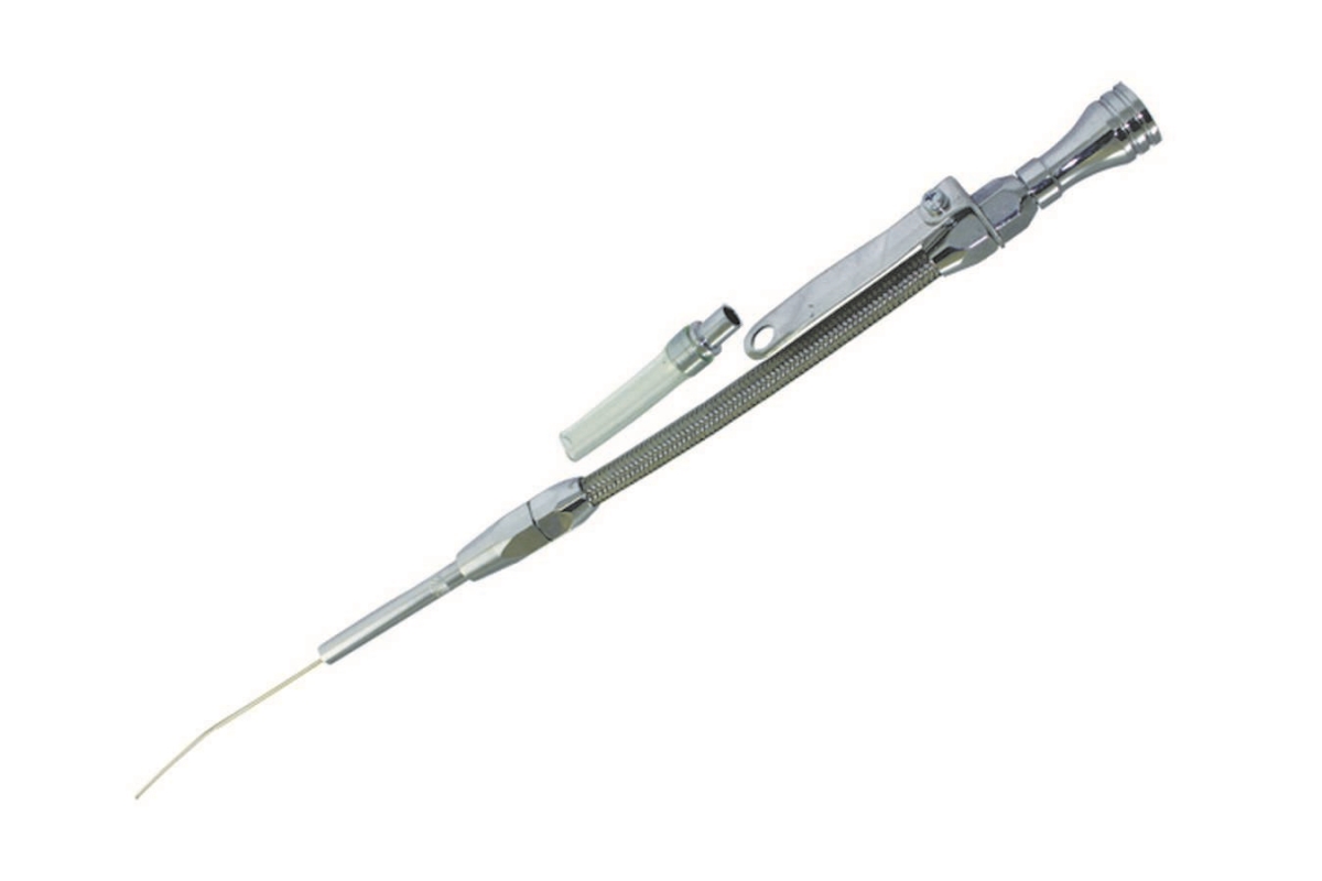 SPC8206 Dipstick Engine Early for Small Block Chevy Flexible - Chrome