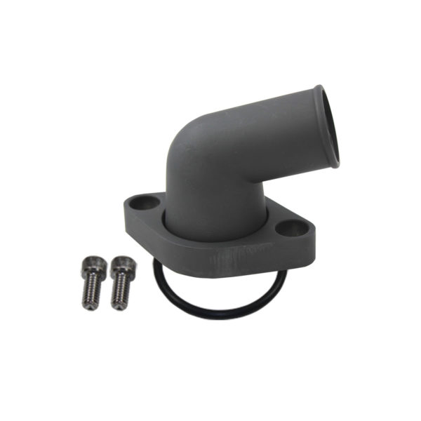 SPC8459BK O-Ring Water Neck for Small Block Chevy, Black - 15 deg