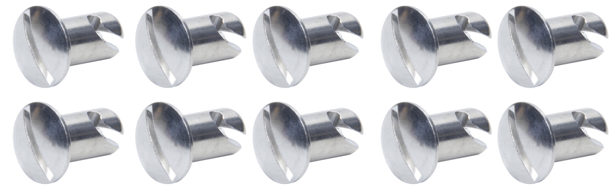 Oval Head Dzus Buttons - Long - Pack of 10 - Durable Construction