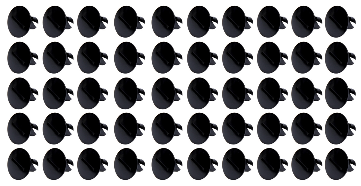 0.50 in. Large Head Dzus Buttons, Black - Pack of 50