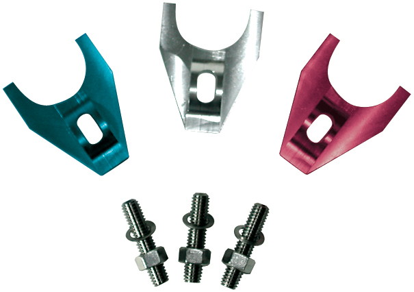 PFM66987 Chevy V8 Billet Distributor Clamp, Red