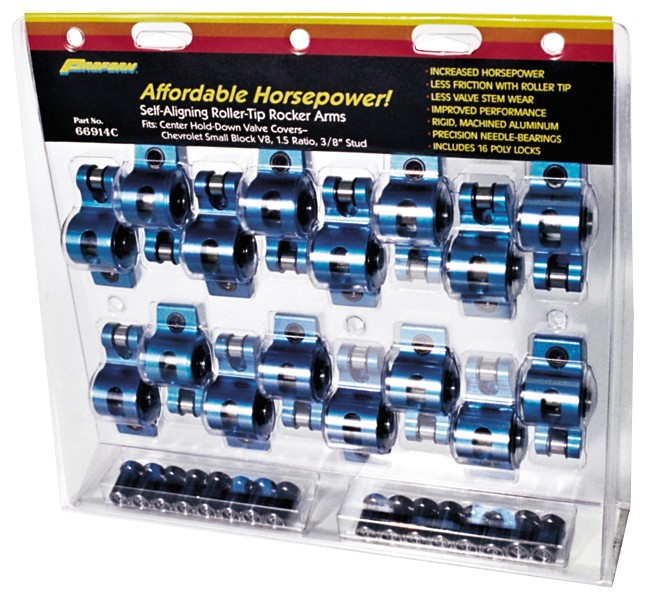 1.6 Ratio 0.37 in. Stud Aluminium Roller Rocker Arms Set for Small Block Ford