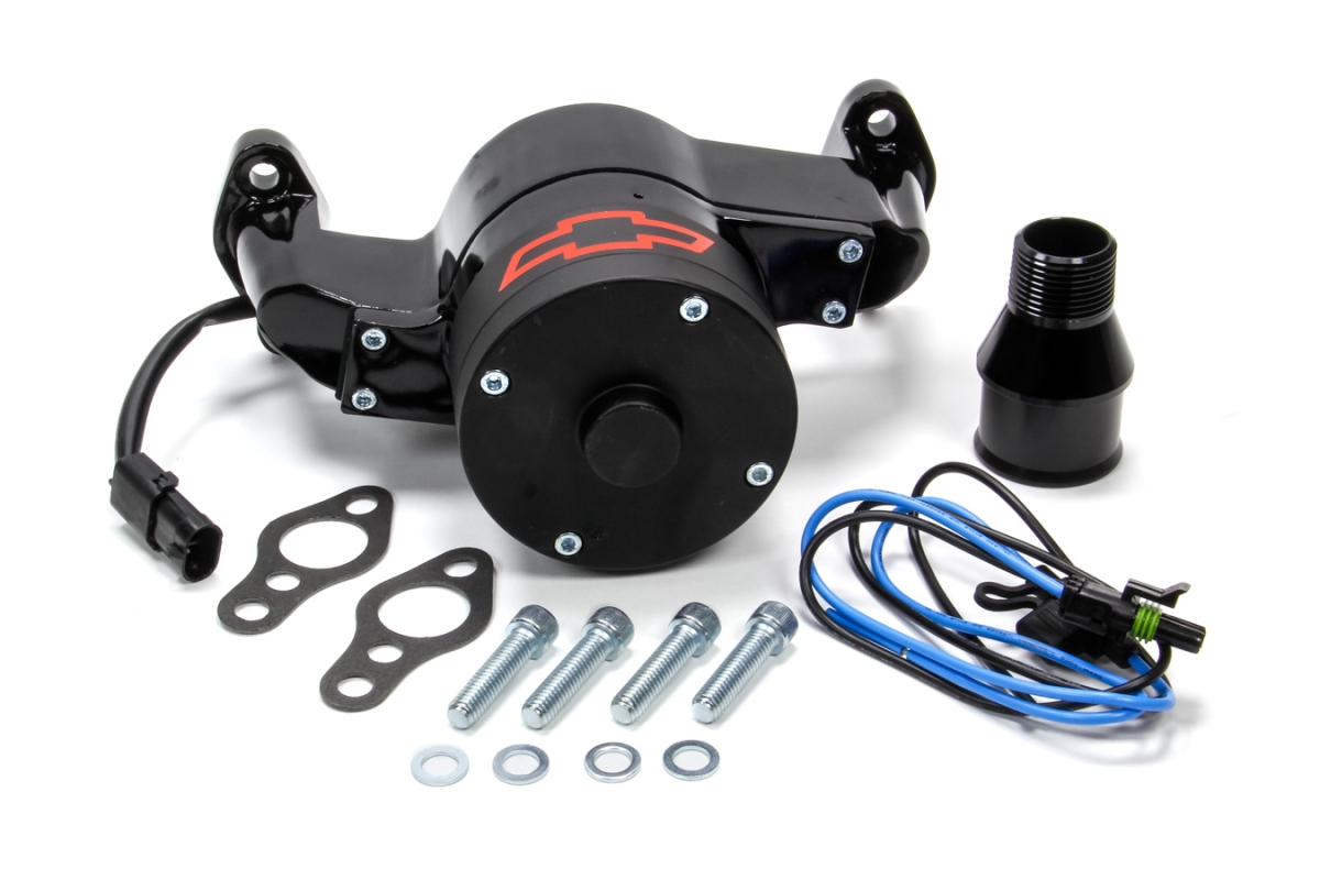 Bowtie Electric Water Pump for Small Block Chevy, Black