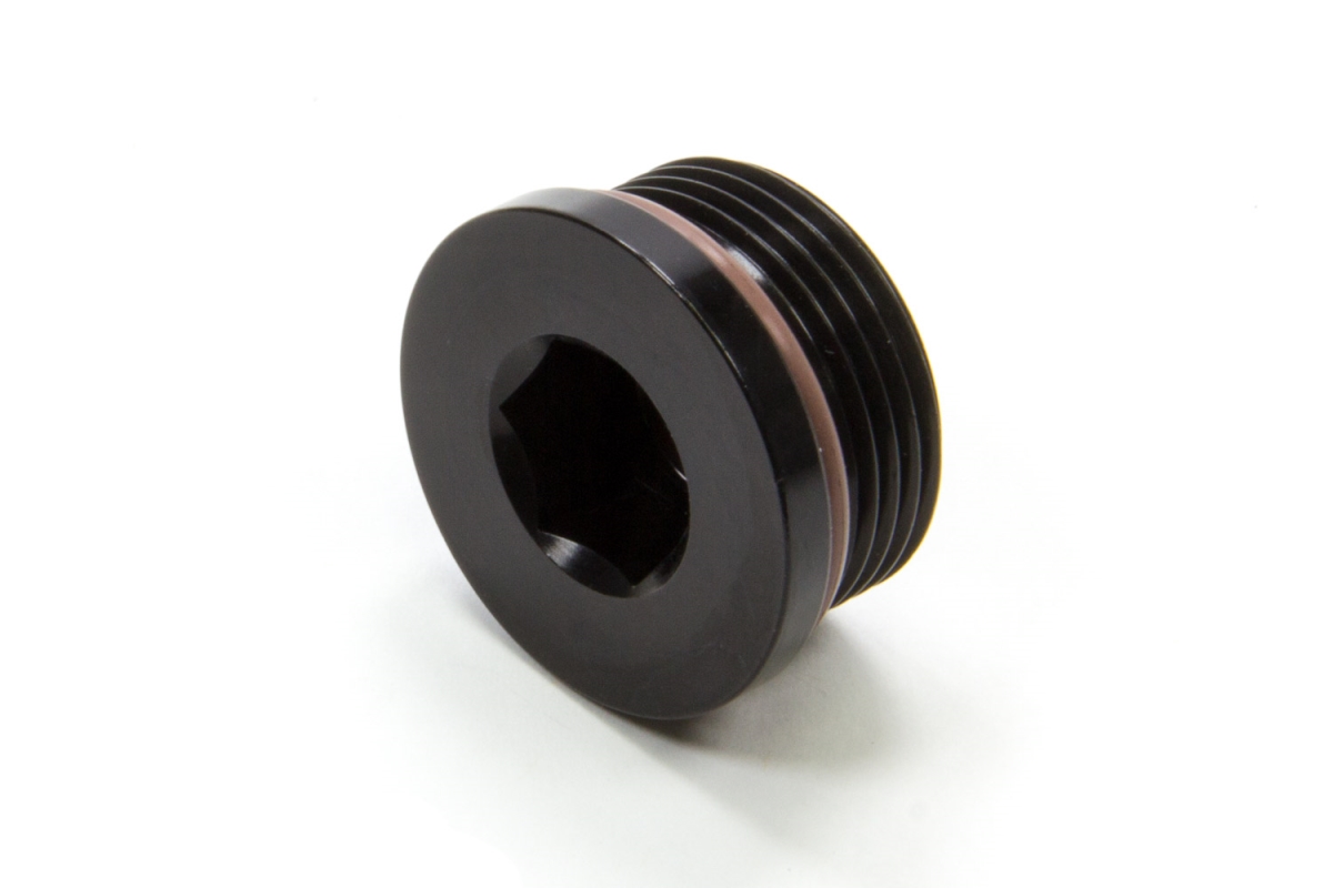 No.16 Aluminium O-Ring Boss Internal Hex Port Plug, Black