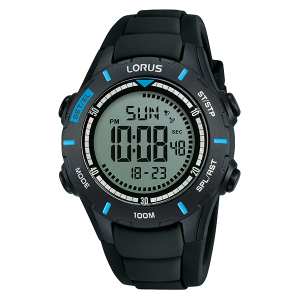 Picture of Lorus R2367M Digital Chronograph Unisex Sport Watch - Black & Blue