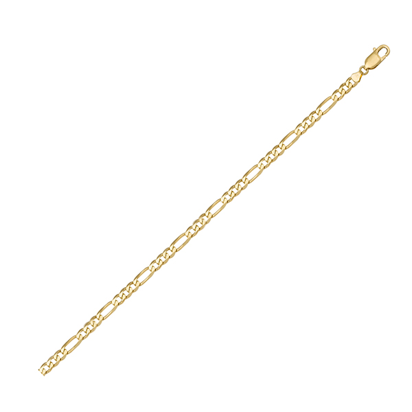 Picture of Cheri Jadore BN303-18KY-7 7 in. 18K Gold Figaro Bracelet, Gold - 3.6 g