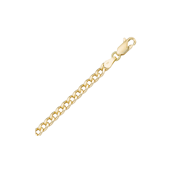 Picture of Cheri Jadore BN705-18KY-7 7 in. 18K Gold Hollow Curb Bracelet, Gold - 2.5 g
