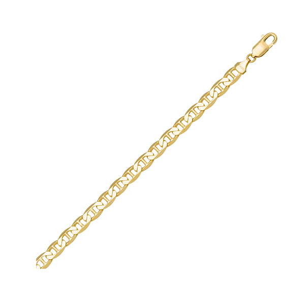 Picture of Cheri Jadore BN722-18KY-7 7 in. 18K Gold Hollow Flat Anchor Bracelet, Gold - 4 g