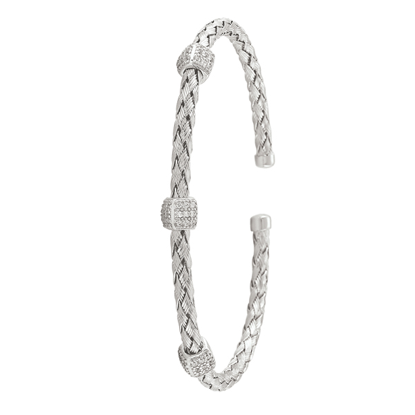 Sterling Silver Bangle - Silver - 7.1 g - Stylish Layering Accessory
