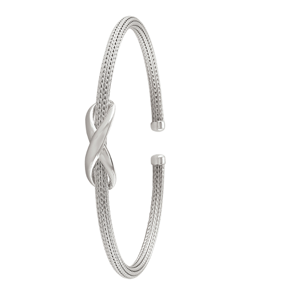 BSJ47-SSW Silver Infinite Sterling Silver Fashion Bangle - 6.4 g