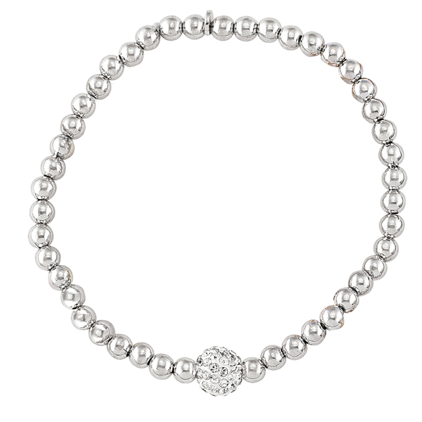 Picture of Cheri Jadore BSLV01-SSCZ 5.6 g Sterling Silver Fashion Bracelet with Cubic Zirconia Ball - Silver