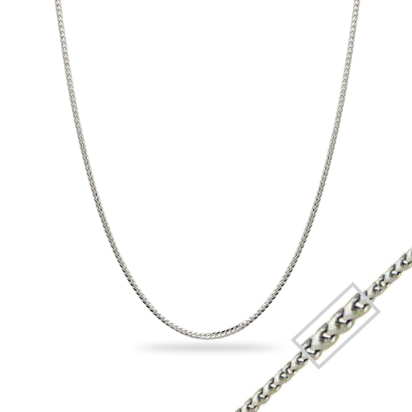 Picture of Cheri Jadore CFR-14W-18 18 in. 14K White Gold Franco Chain Necklace - 3.3 g