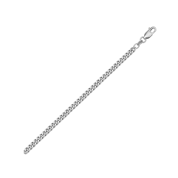 Picture of Cheri Jadore CN1009-18KW-18 18 in. 18K White Gold Curb Necklace, Silver - 3.0 g