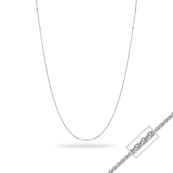 Picture of Cheri Jadore CN1011-14W-18 18 in. 14K White Gold Open Cable Chain Necklace - 2.61 g