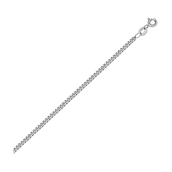 Picture of Cheri Jadore CN101-18KW-18 18 in. 18K White Gold Curb Necklace, Silver - 1.7 g