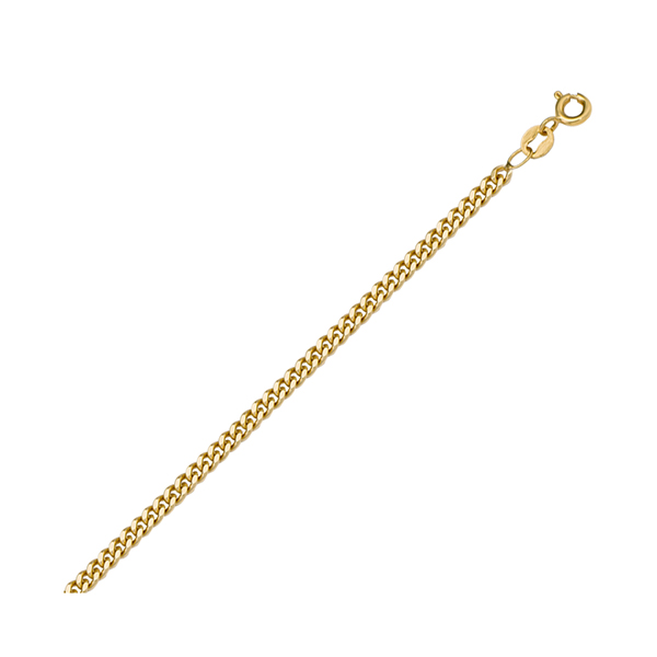 Picture of Cheri Jadore CN101-18KY-18 18 in. 18K Gold Curb Necklace, Gold - 2.4 g
