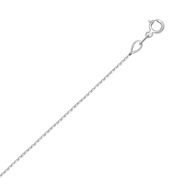Picture of Cheri Jadore CN1011DC-14W-18 18 in. 14K White Gold Open Cable Necklace, Silver