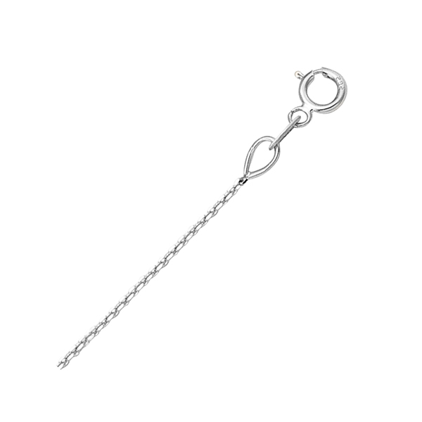 Picture of Cheri Jadore CN1011DC-18KW-18 18 in. 18K White Gold Diamond Cut Open Cable Necklace&#44; Silver - 1.6 g